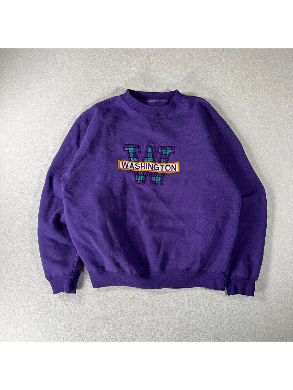 Vintage 90s Faded Purple Washington Huskies Crewneck Size M